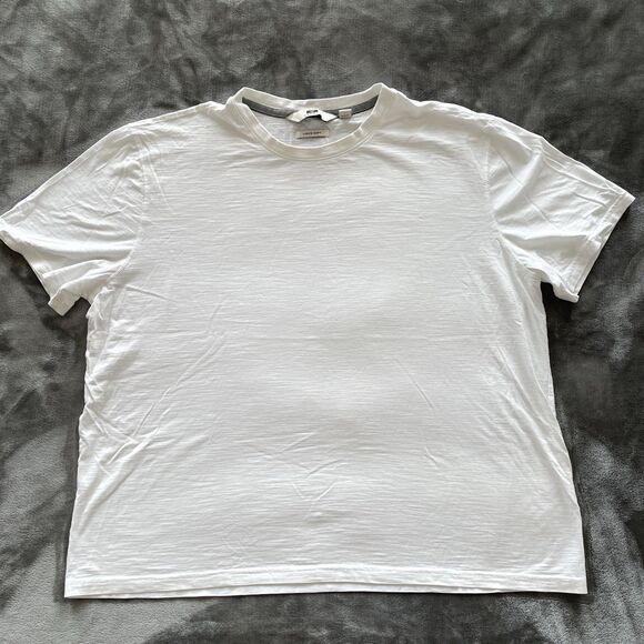 100% Cotton Joseph Abboud Liquid Soft Tshirt White Slub Knit Top Mens Size XXL - Picture 1 of 10